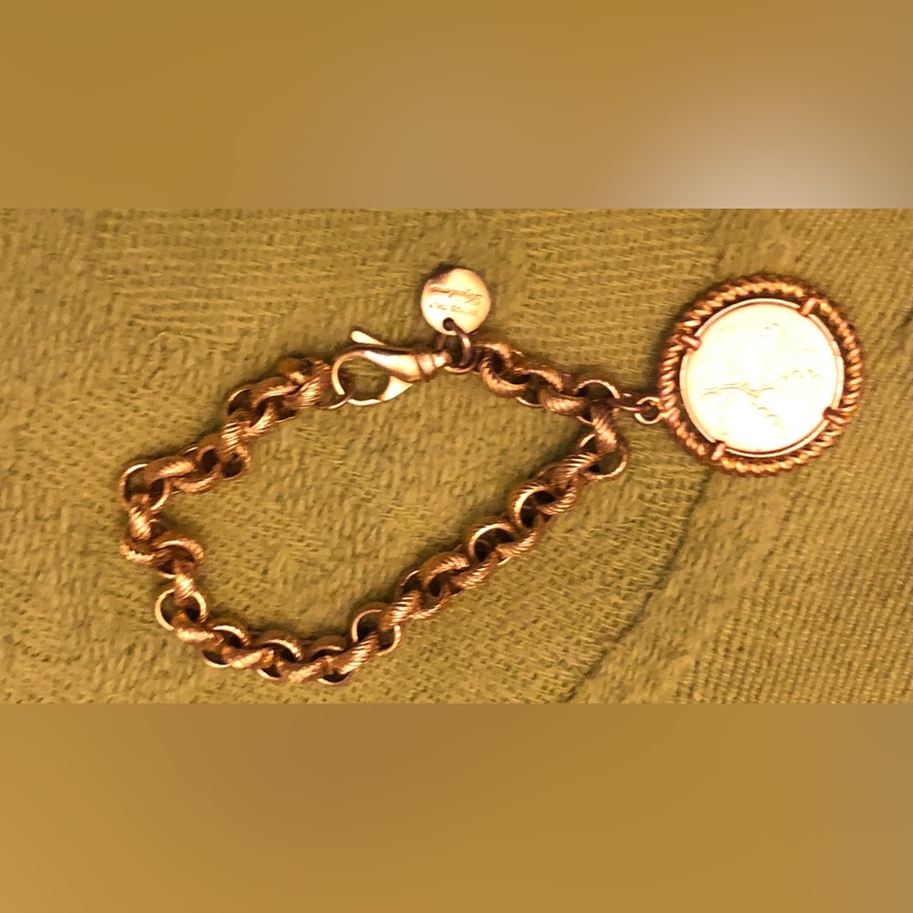 Bronze Italy Dyadema Coin Bracelet.